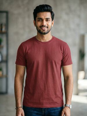 Men Regular Plain T-Shirt